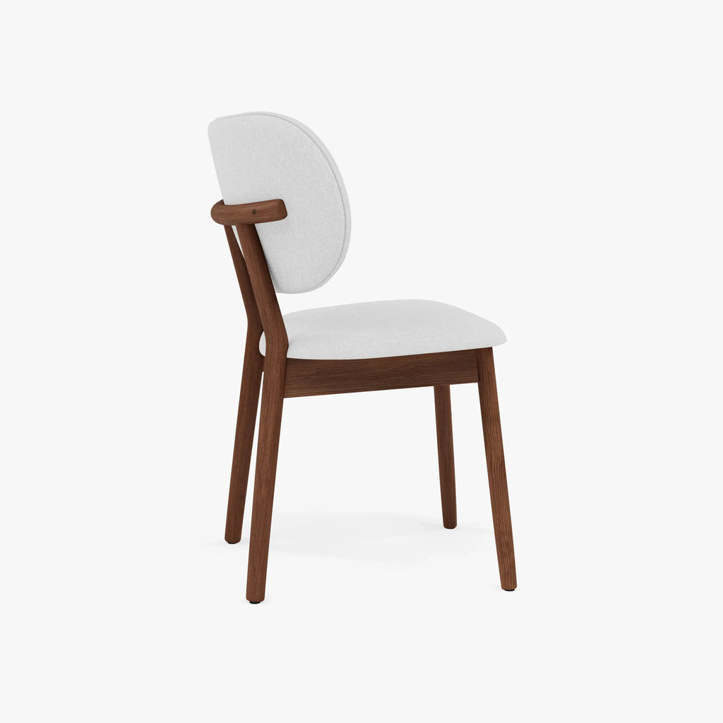 Olivia Dining Chair Dove Gray Fabric Solid American Walnut