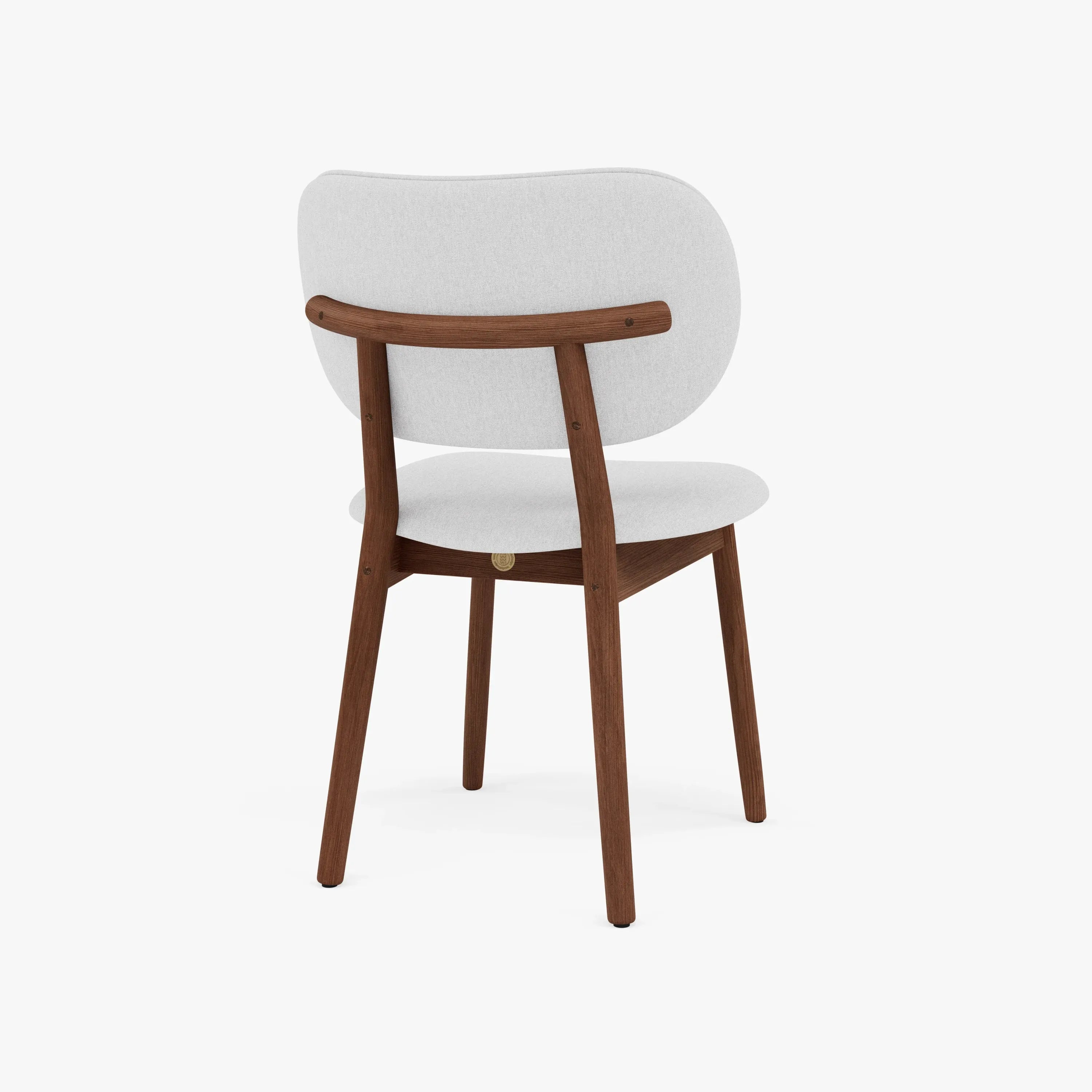Olivia Dining Chair Dove Gray Fabric Solid American Walnut