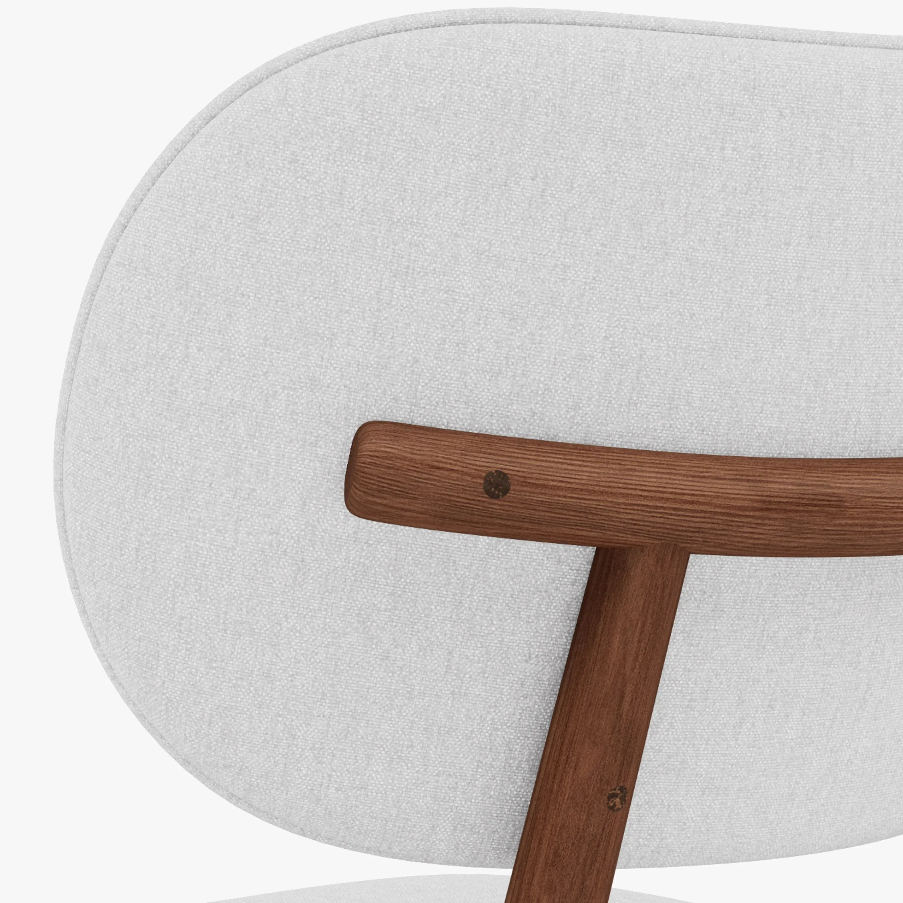 Olivia Dining Chair Dove Gray Fabric Solid American Walnut