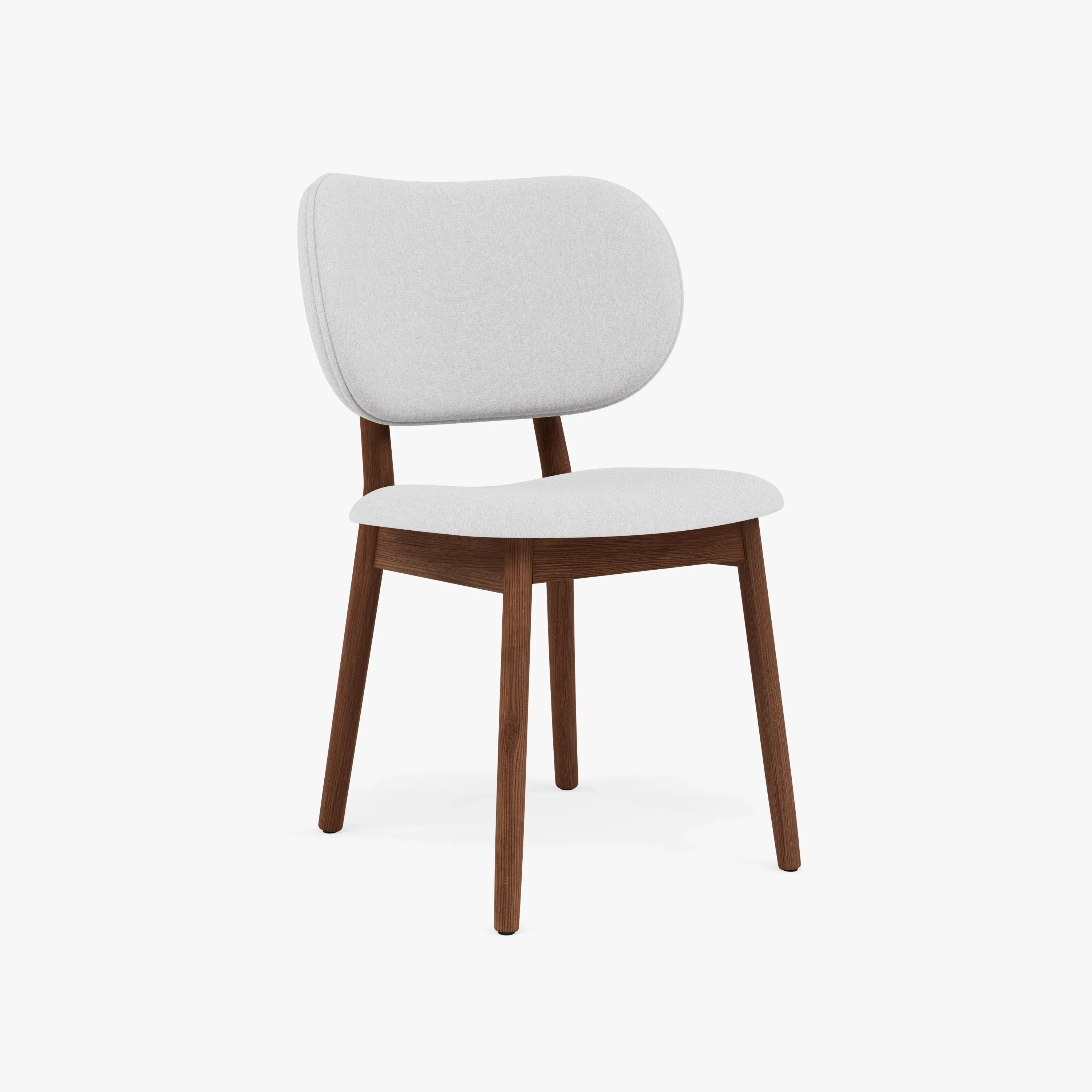 Olivia Dining Chair Dove Gray Fabric Solid American Walnut