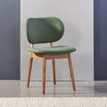 Olivia Dining Chair Forest Green Fabric Solid American Walnut