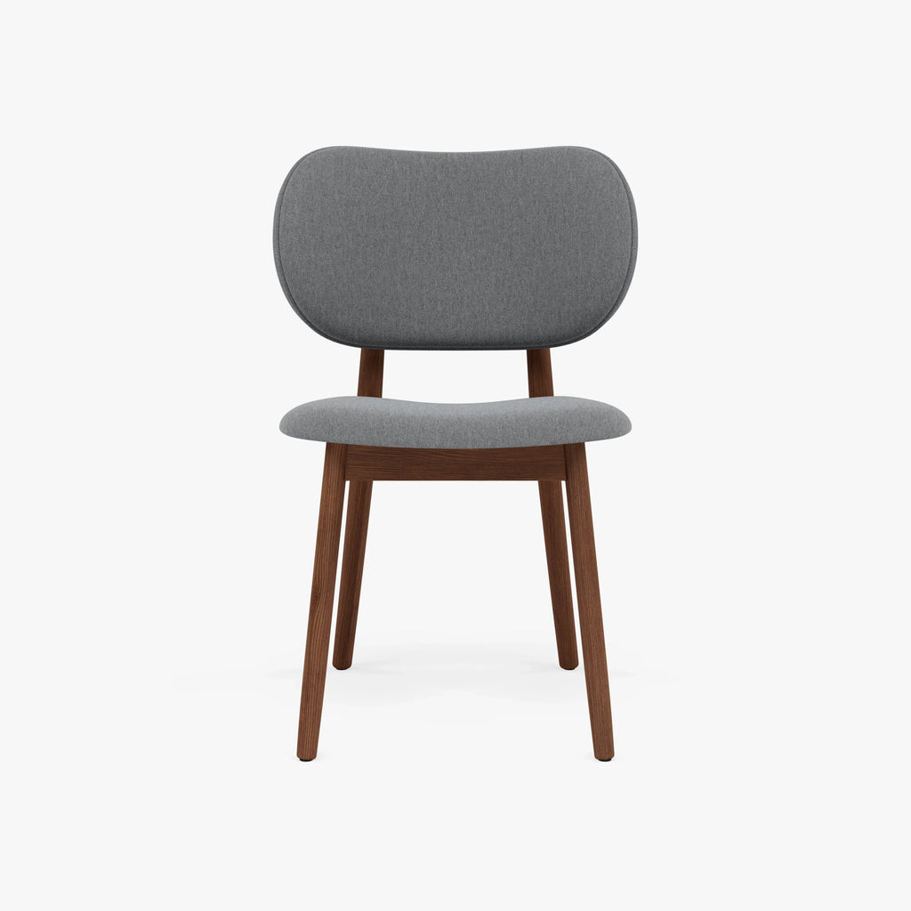Olivia Dining Chair Graphite Gray Fabric Solid American Walnut