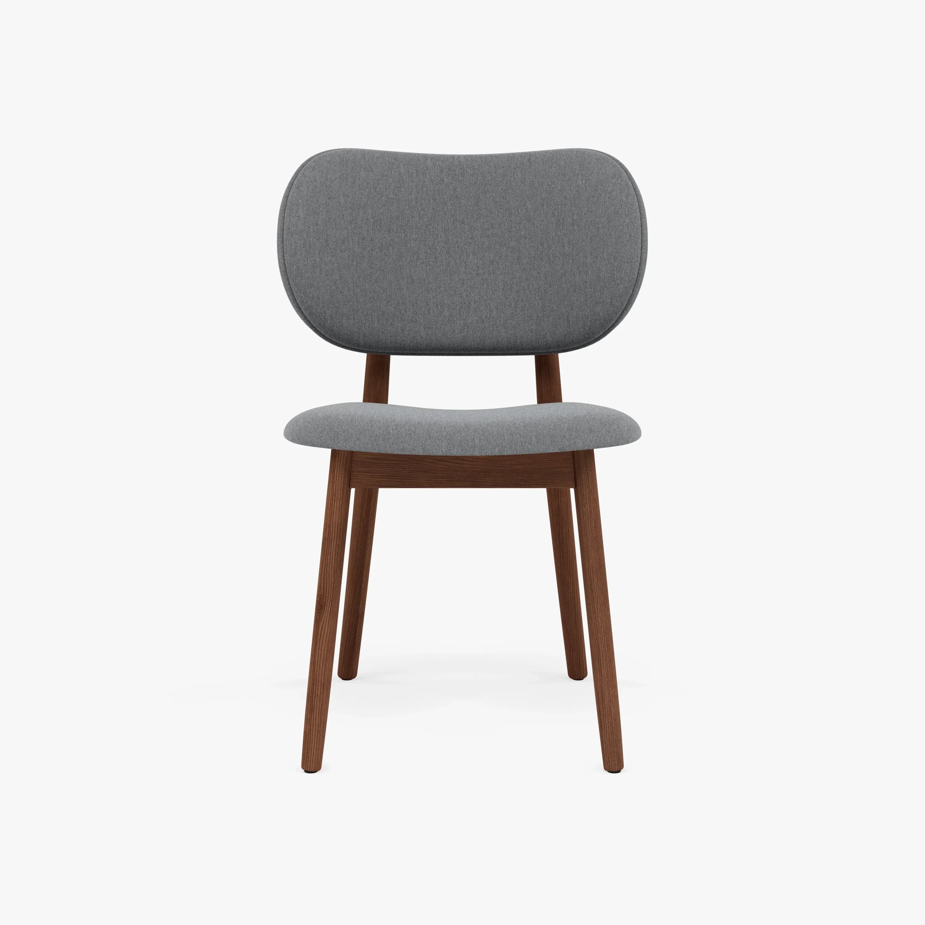 Olivia Dining Chair Graphite Gray Fabric Solid American Walnut