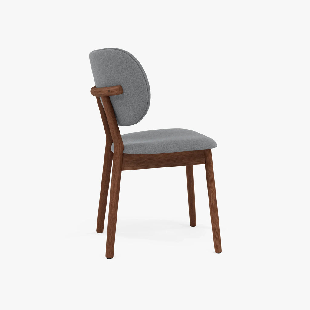 Olivia Dining Chair Graphite Gray Fabric Solid American Walnut