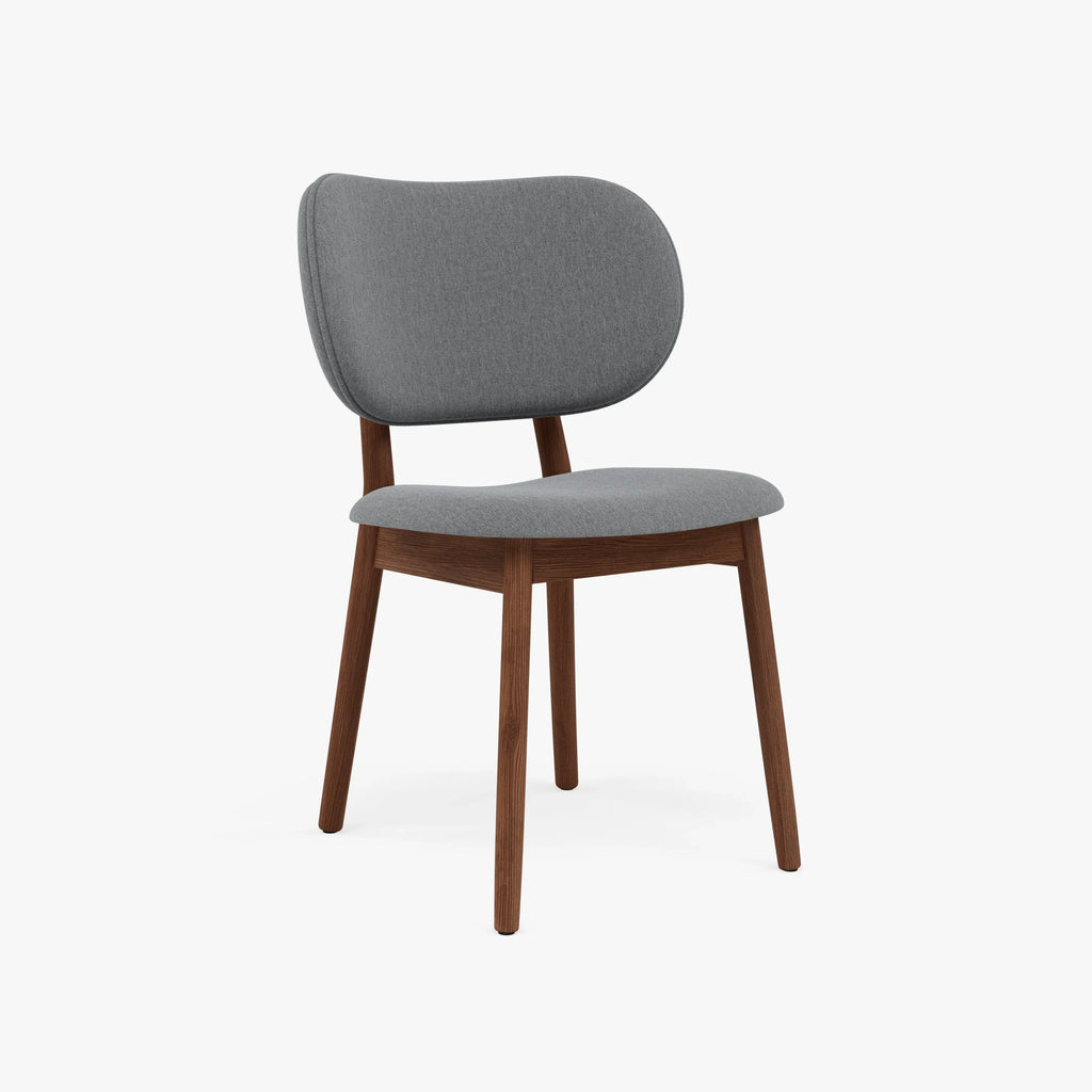Olivia Dining Chair Graphite Gray Fabric Solid American Walnut