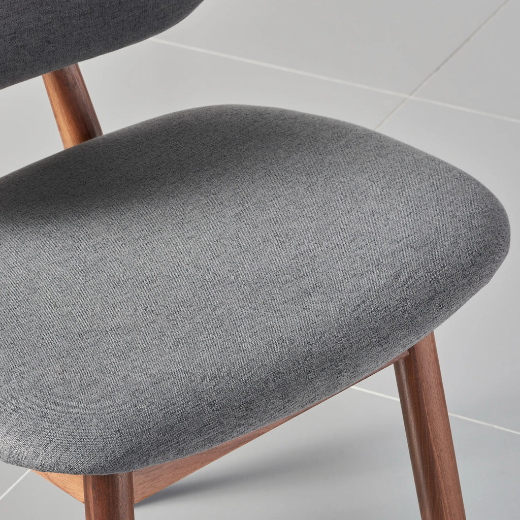 Olivia Dining Chair Graphite Gray Fabric Solid American Walnut