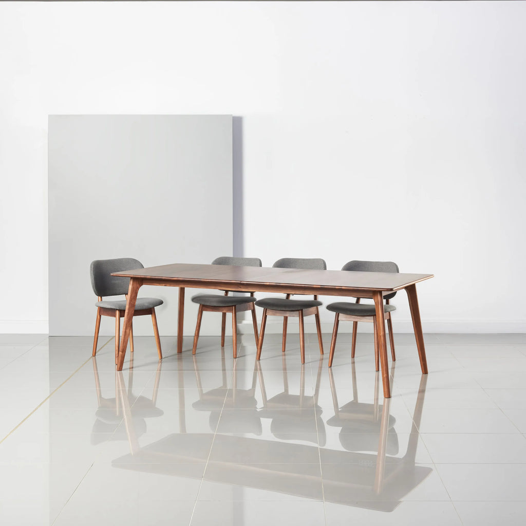 Olivia Dining Chair Graphite Gray Fabric Solid American Walnut