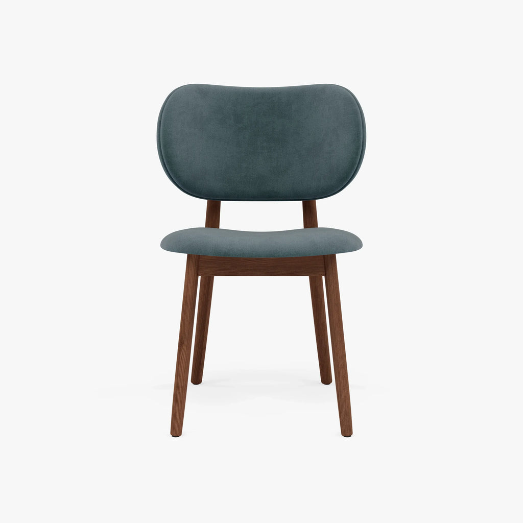 Olivia Dining Chair Seafoam Velvet Solid American Walnut