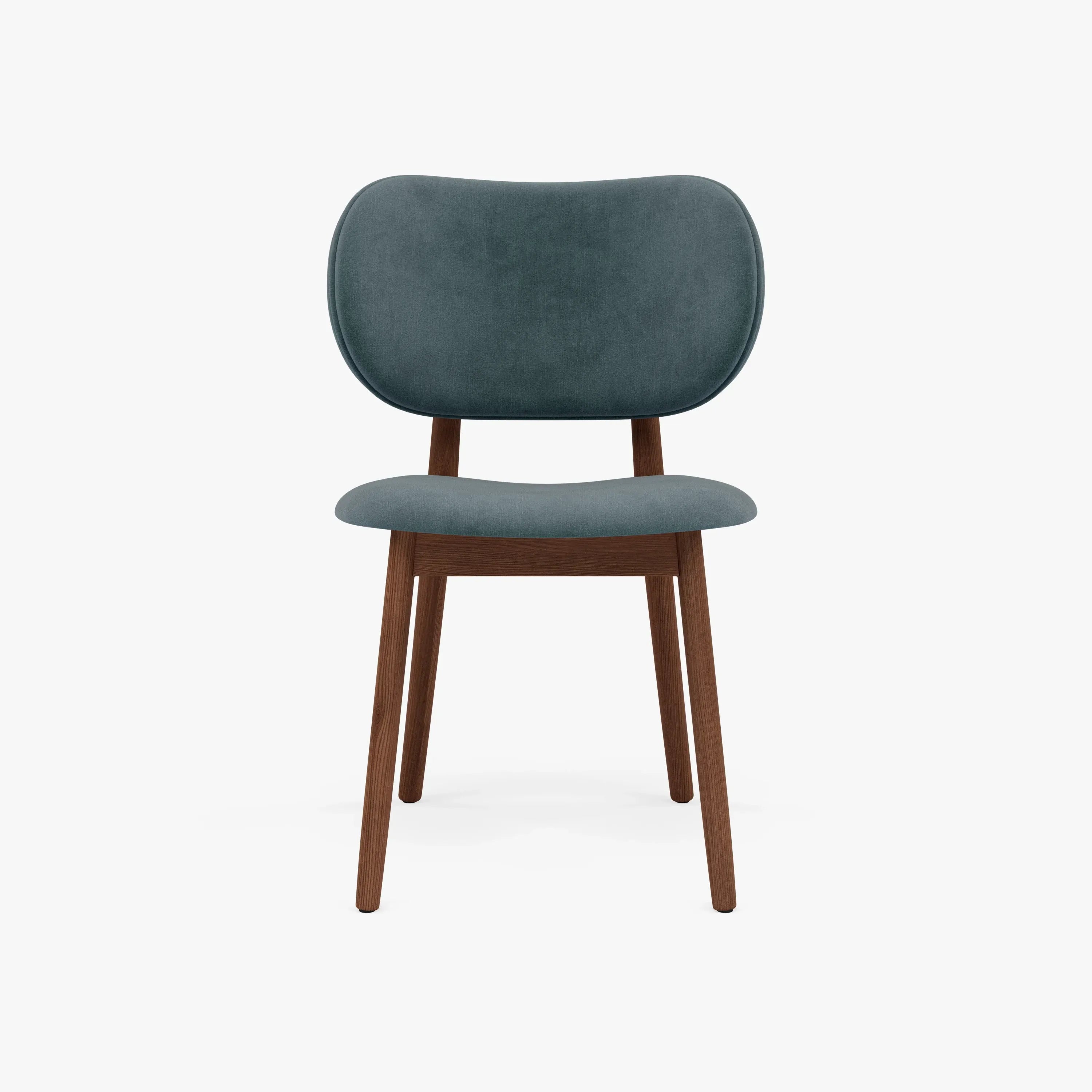Olivia Dining Chair Seafoam Velvet Solid American Walnut