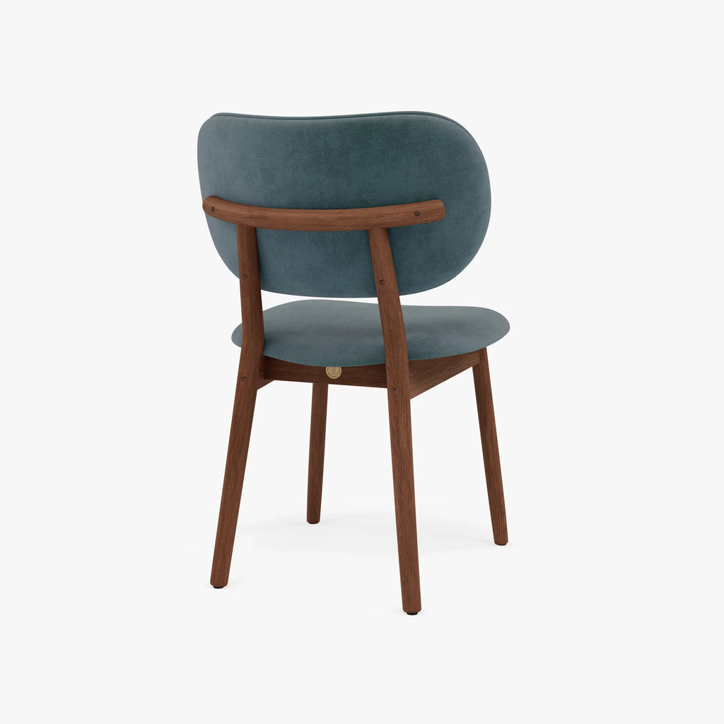 Olivia Dining Chair Seafoam Velvet Solid American Walnut