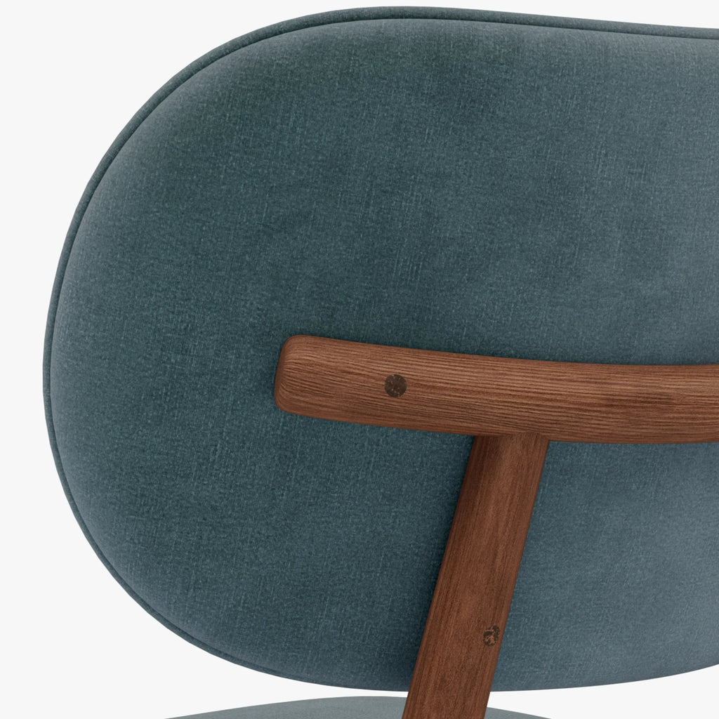 Olivia Dining Chair Seafoam Velvet Solid American Walnut