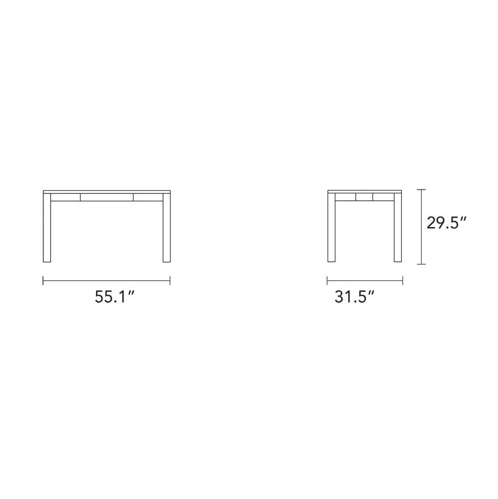 Olivia Dining Table 55" x 32" Solid American Oak