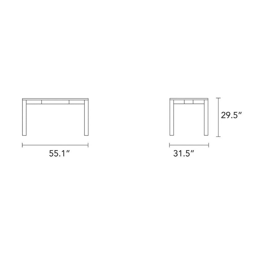 Olivia Dining Table 55" x 32" Solid American Oak