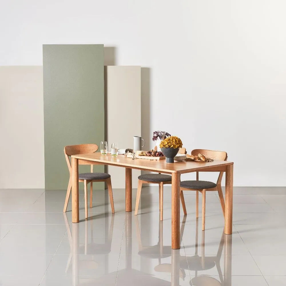 Olivia Dining Table 63" x 35" Solid American Oak