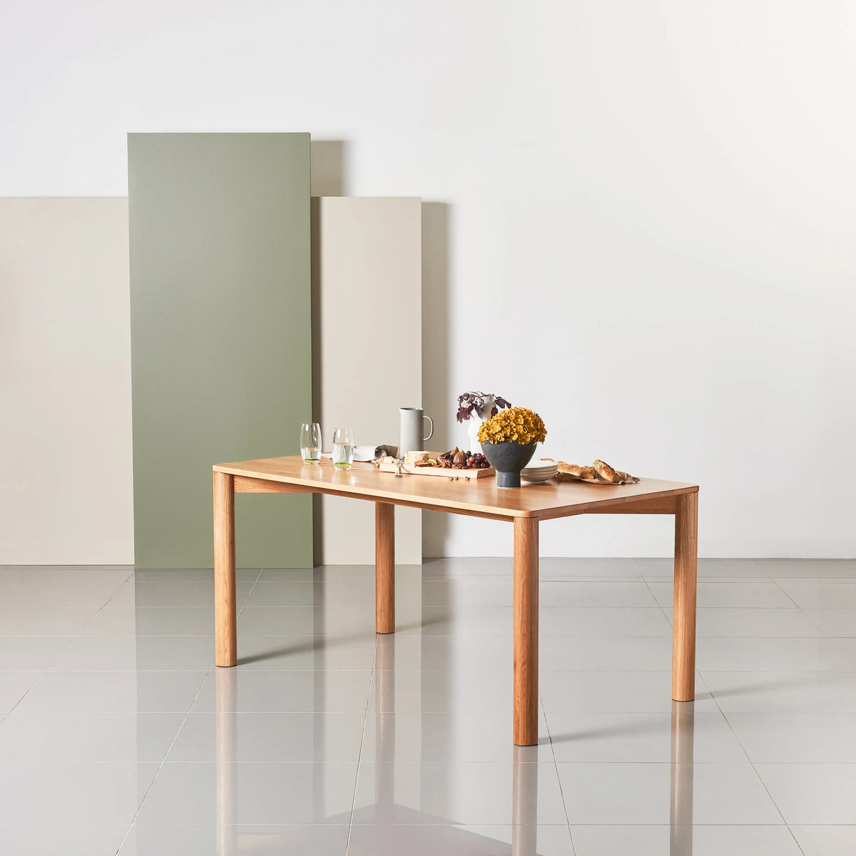 Olivia Dining Table 63" x 35" Solid American Oak
