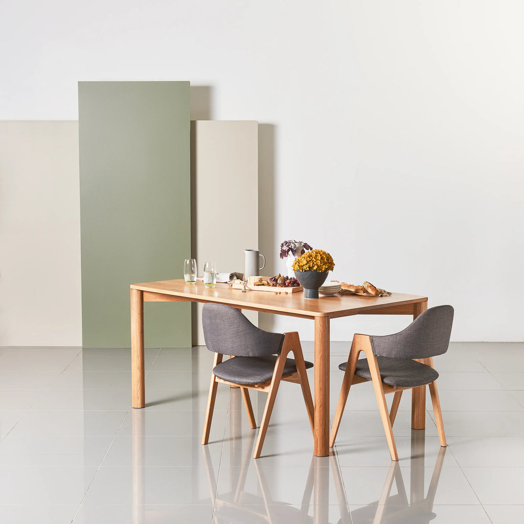 Olivia Dining Table 63" x 35" Solid American Oak