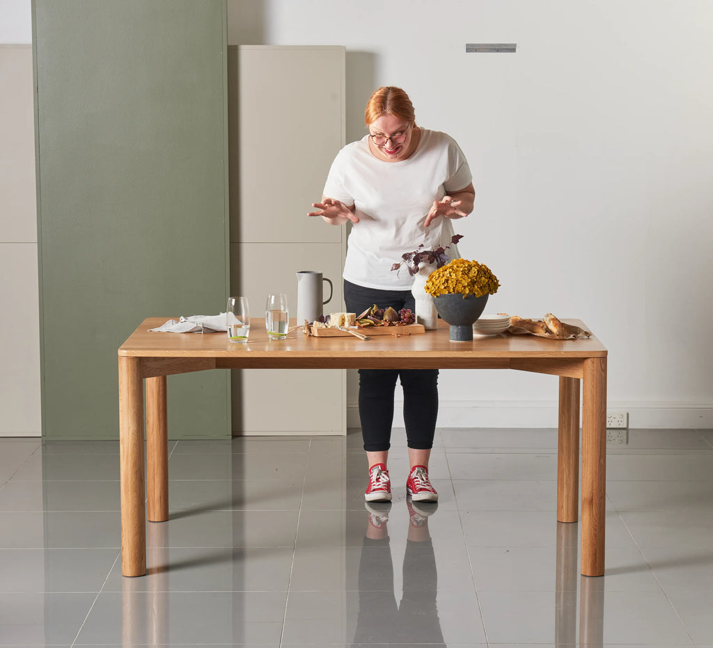 Olivia Dining Table 63" x 35" Solid American Oak