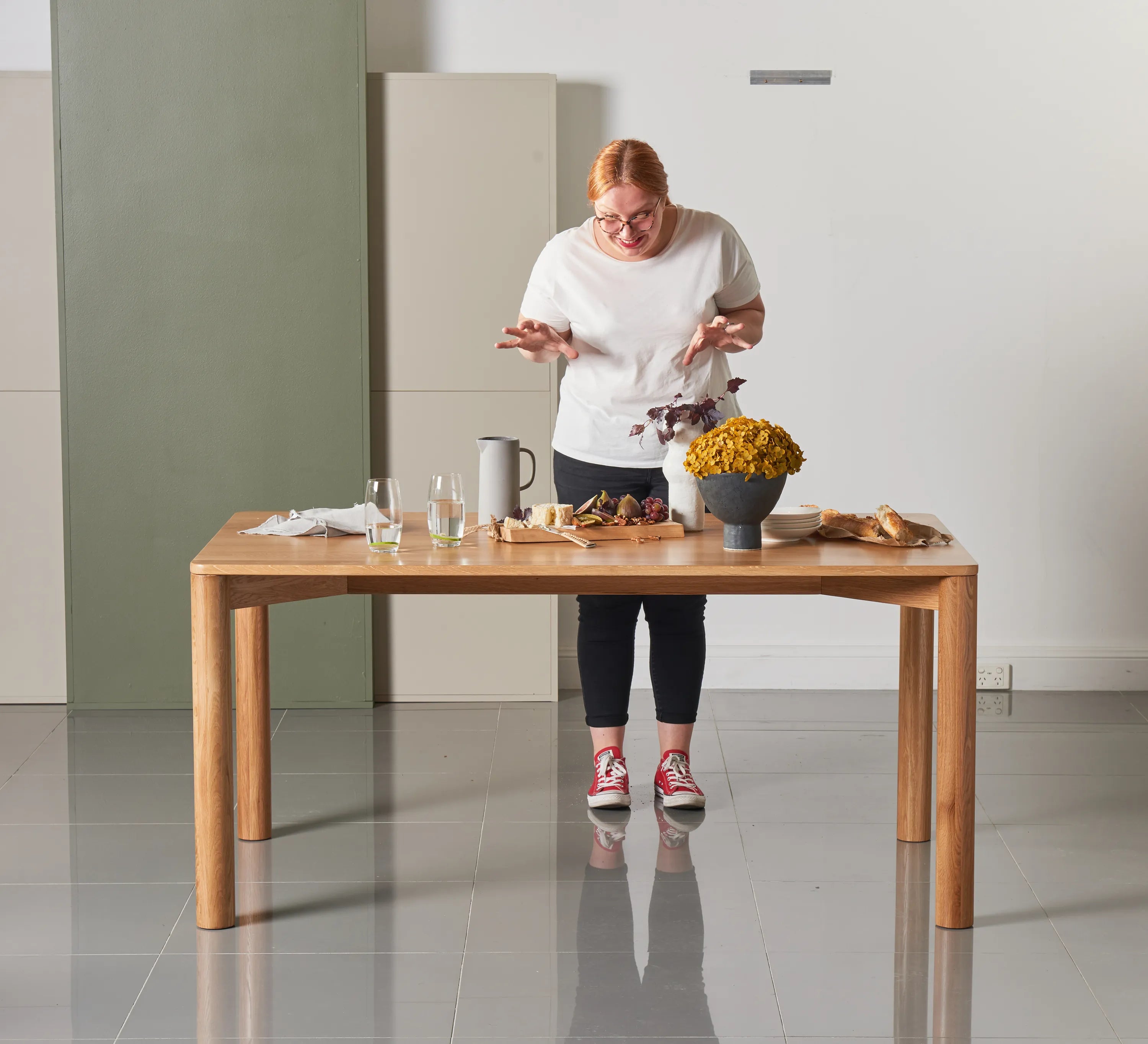 Olivia Dining Table 63" x 35" Solid American Oak