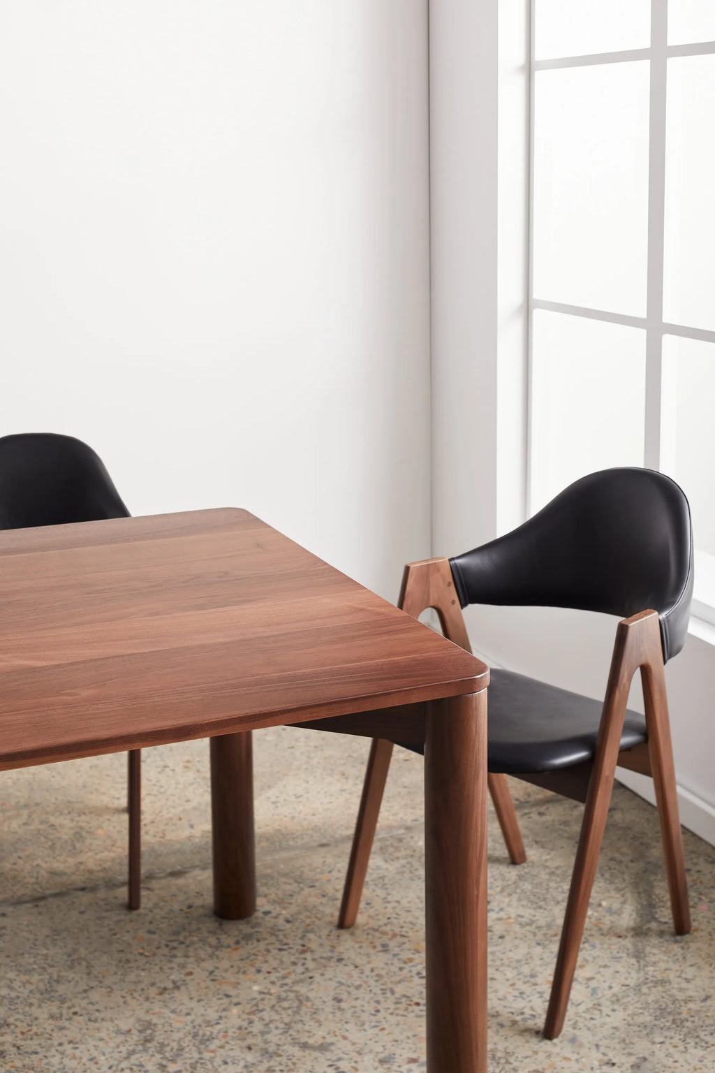 Olivia Dining Table 71" x 39" Solid American Walnut