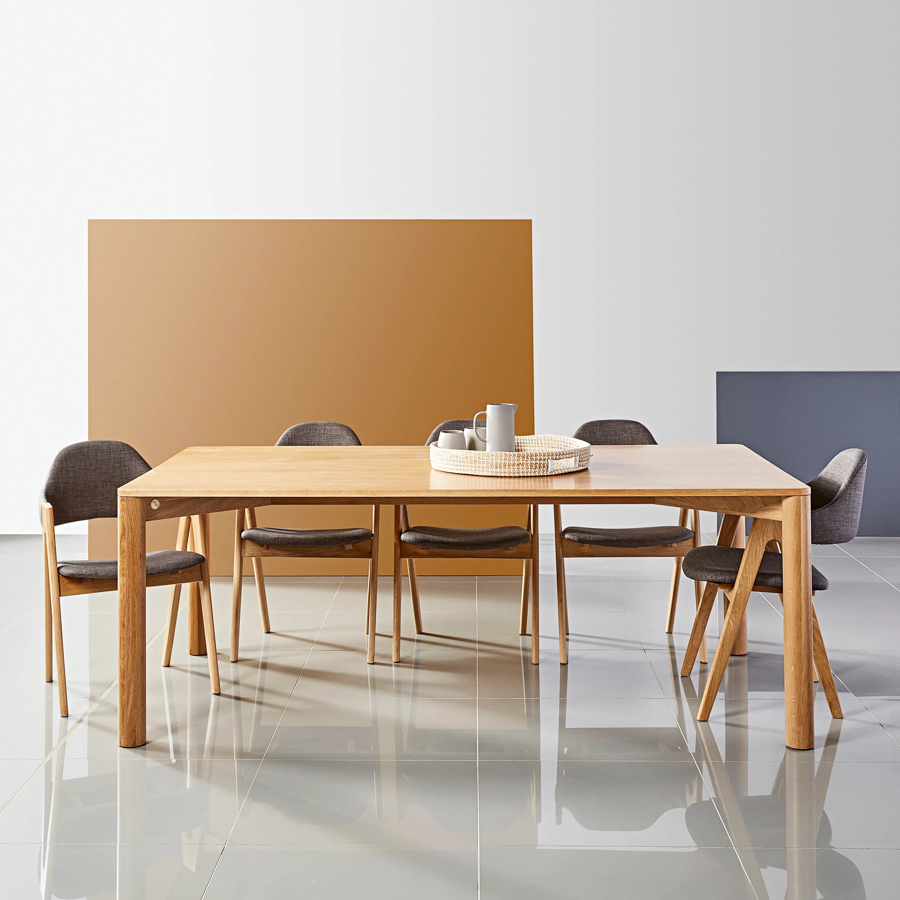 Olivia Dining Table 79" x 43" Solid American Oak