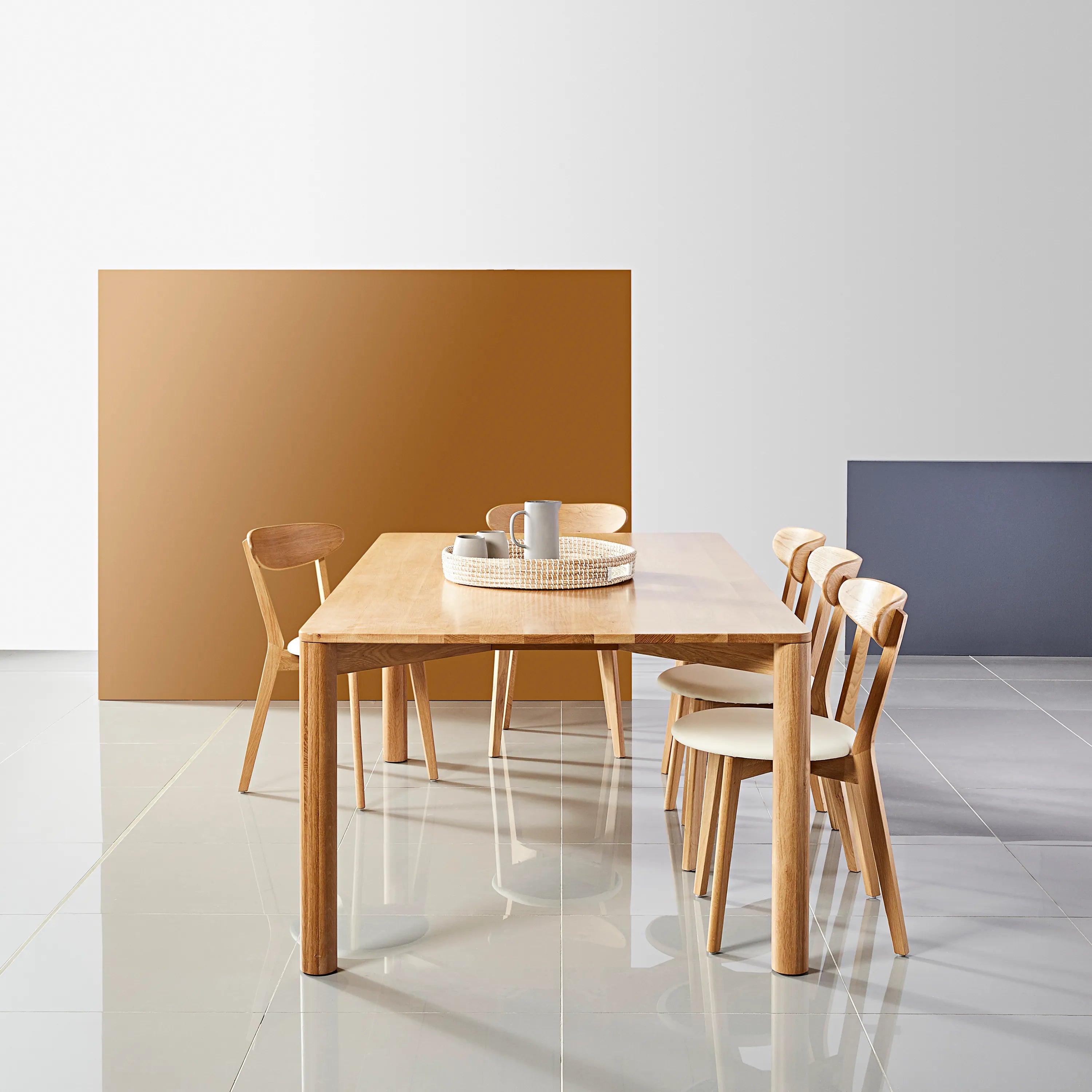 Olivia Dining Table 79" x 43" Solid American Oak