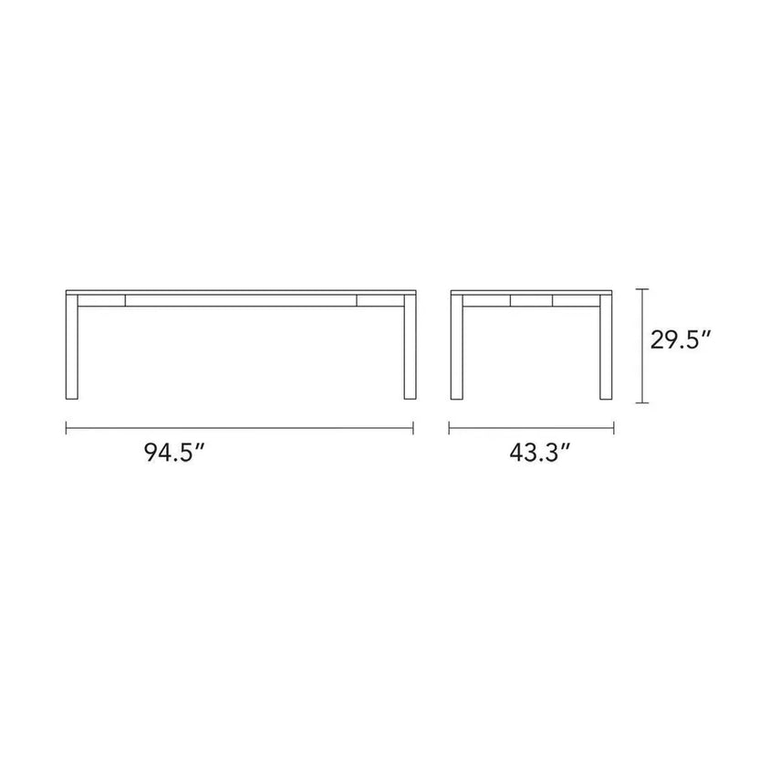 Olivia Dining Table 95" x 43" Solid American Oak