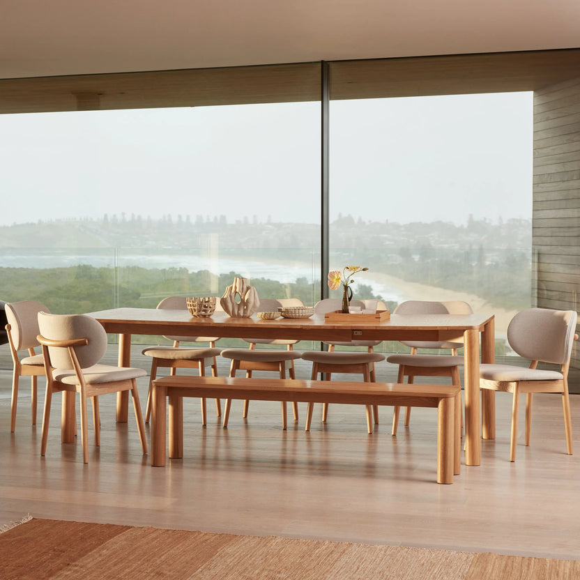 Otto Dining Table Extendable 75-95" x 39" Solid American Oak