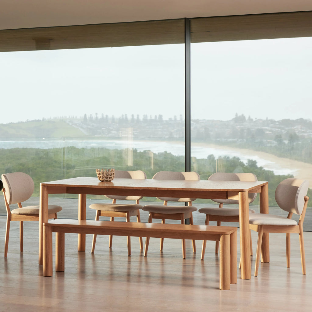 Otto Dining Table Extendable 75-95" x 39" Solid American Oak