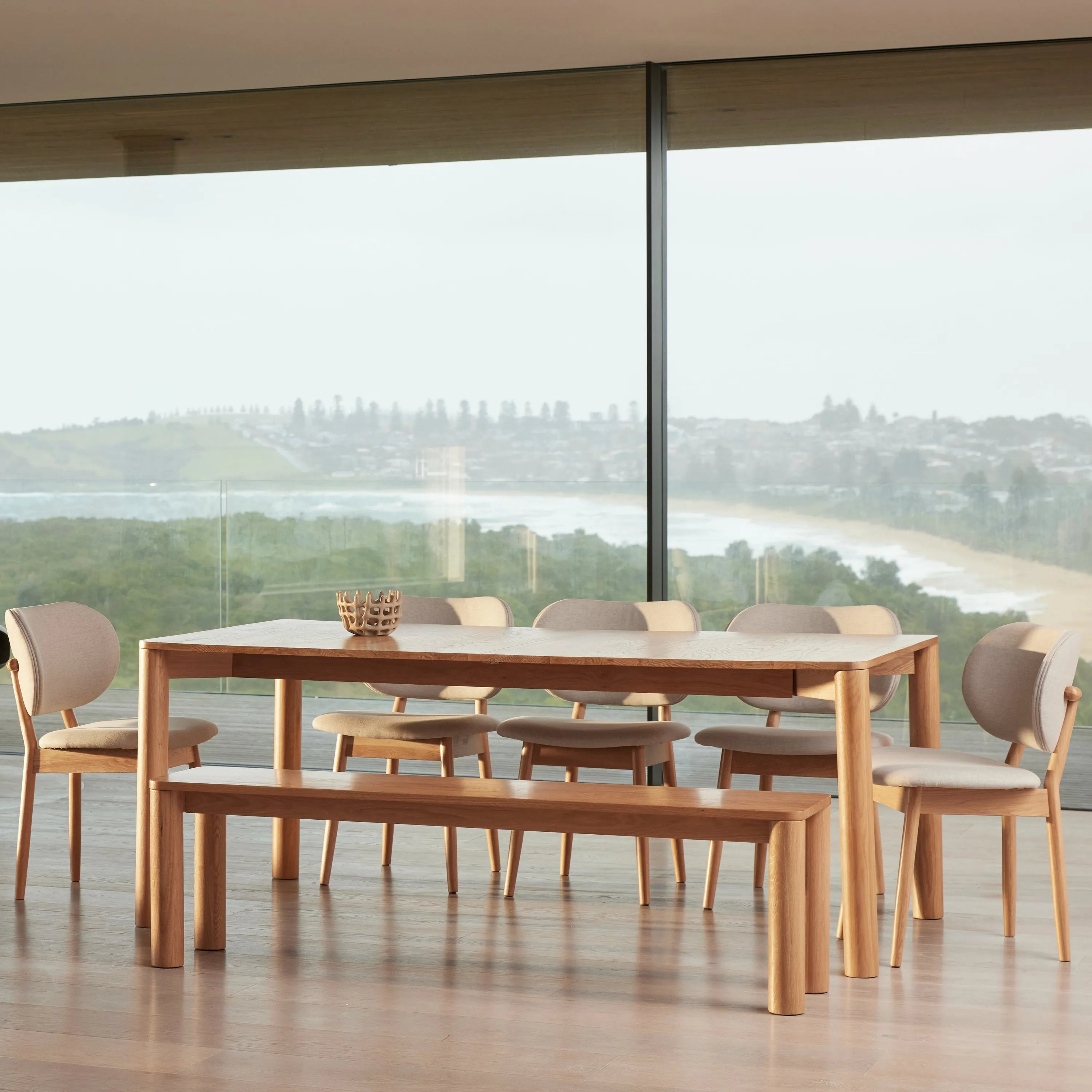 Otto Dining Table Extendable 75-95" x 39" Solid American Oak