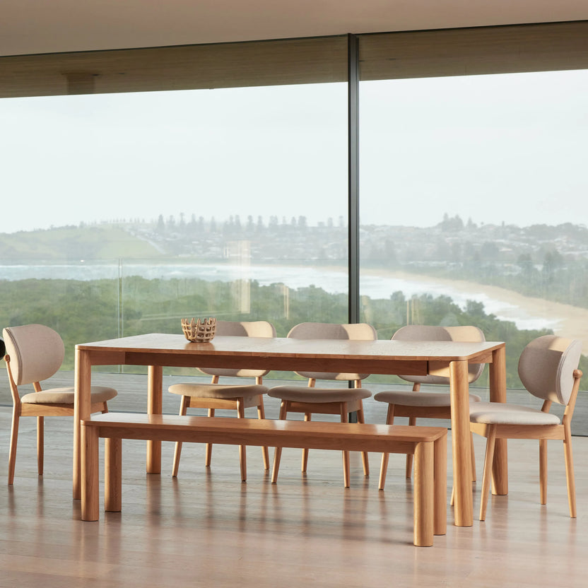 Otto Dining Table Extendable 75-95" x 39" Solid American Oak