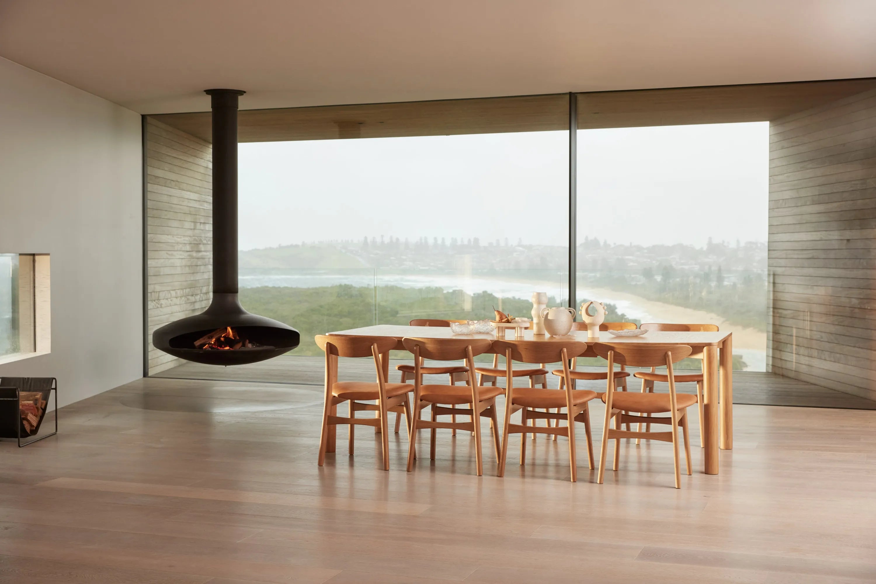 Otto Dining Table Extendable 75-95" x 39" Solid American Oak