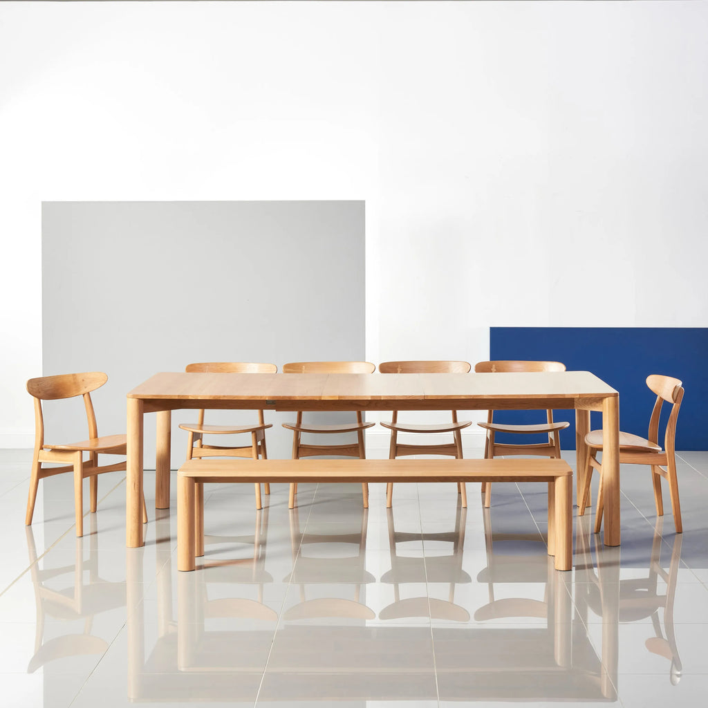 Otto Dining Table Extendable 75-95" x 39" Solid American Oak