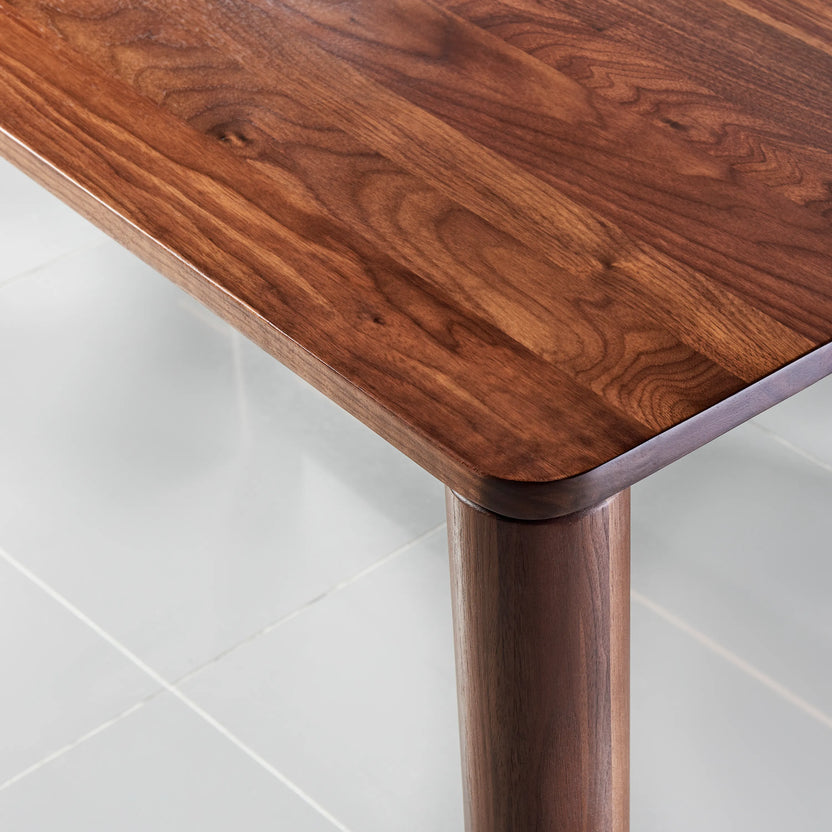 Olivia Dining Table 71" x 39" Solid American Walnut
