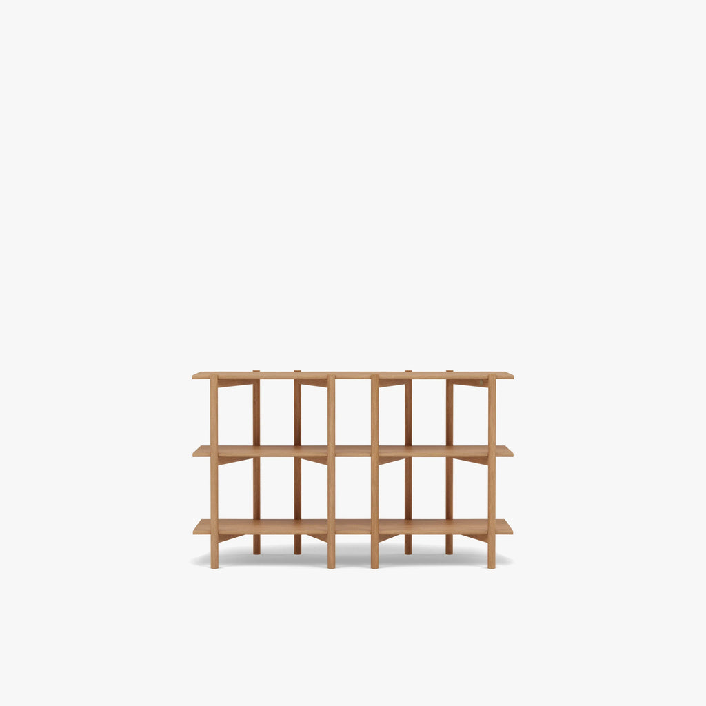 Olivia Modular Shelf Double 57" x 14" x 34" Solid American Oak