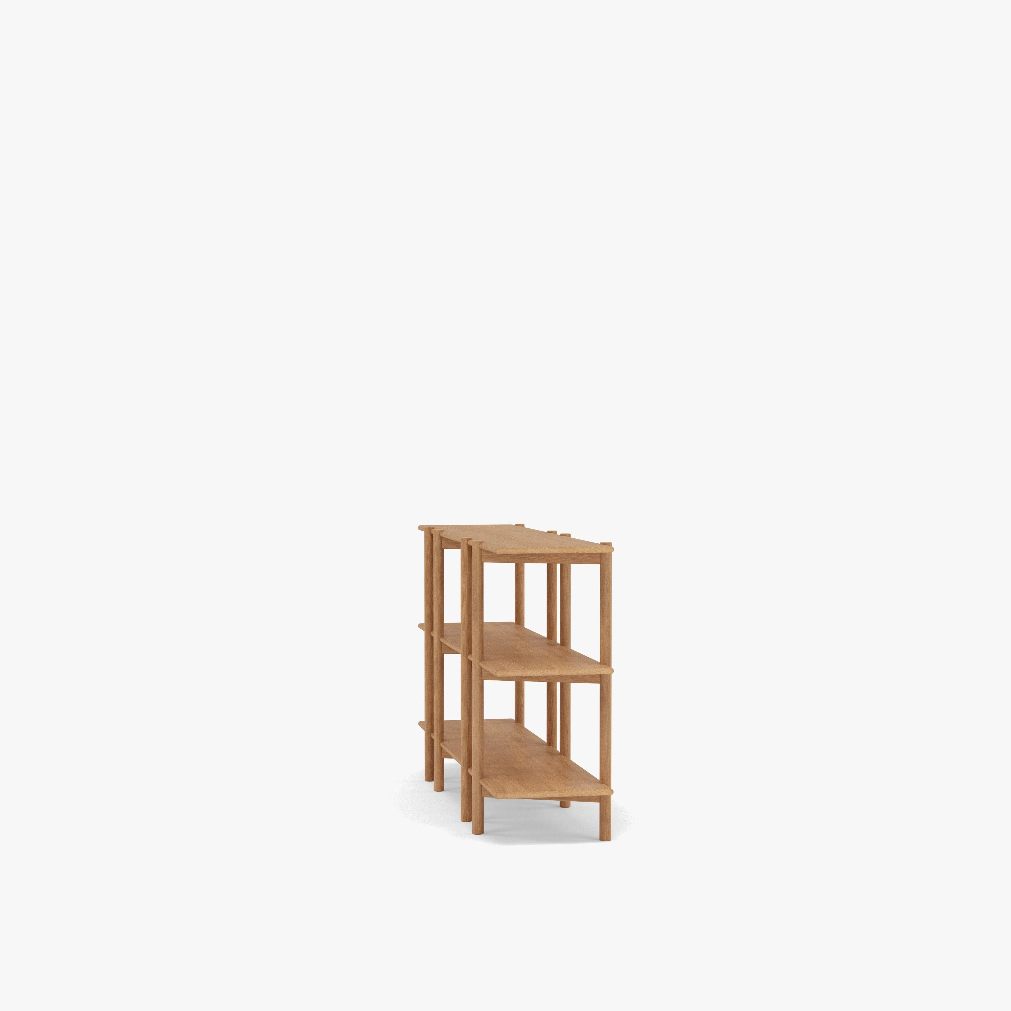 Olivia Modular Shelf Double 57" x 14" x 34" Solid American Oak