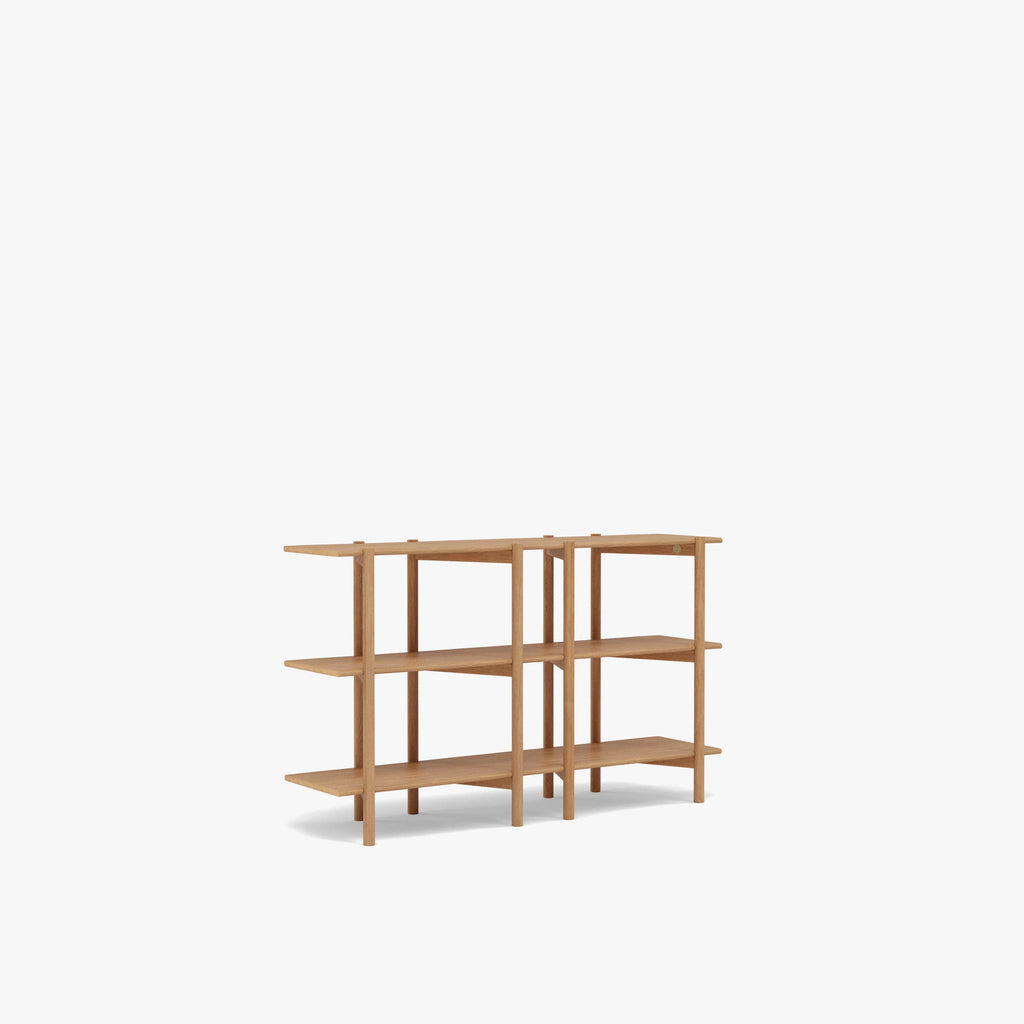 Olivia Modular Shelf Double 57" x 14" x 34" Solid American Oak