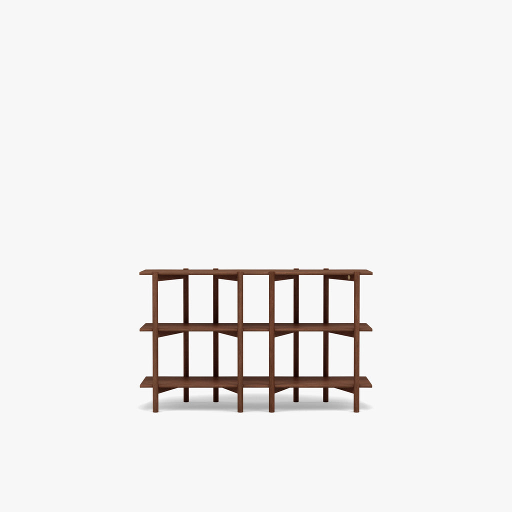 Olivia Modular Shelf Double 57" x 14" x 34" Solid American Walnut