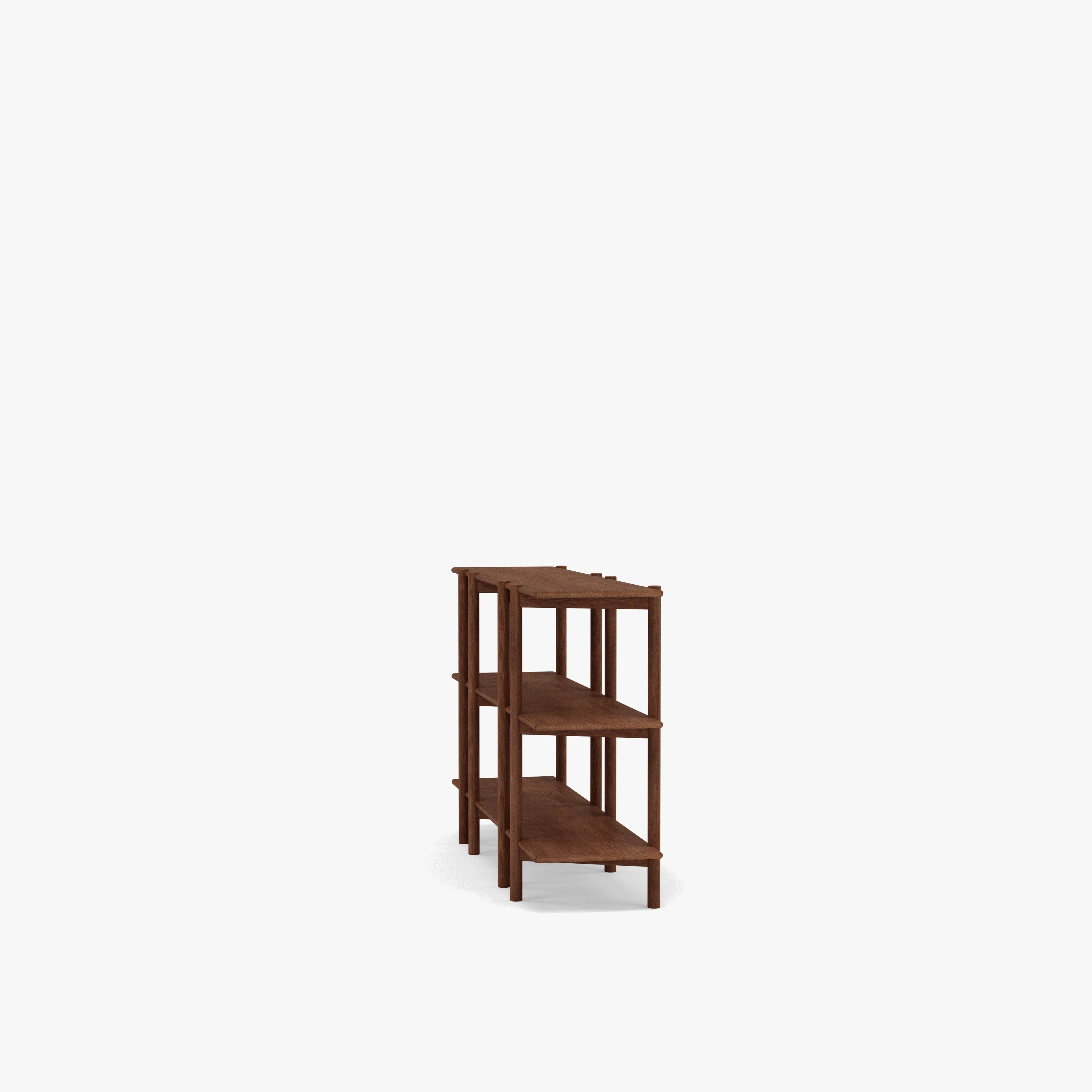 Olivia Modular Shelf Double 57" x 14" x 34" Solid American Walnut