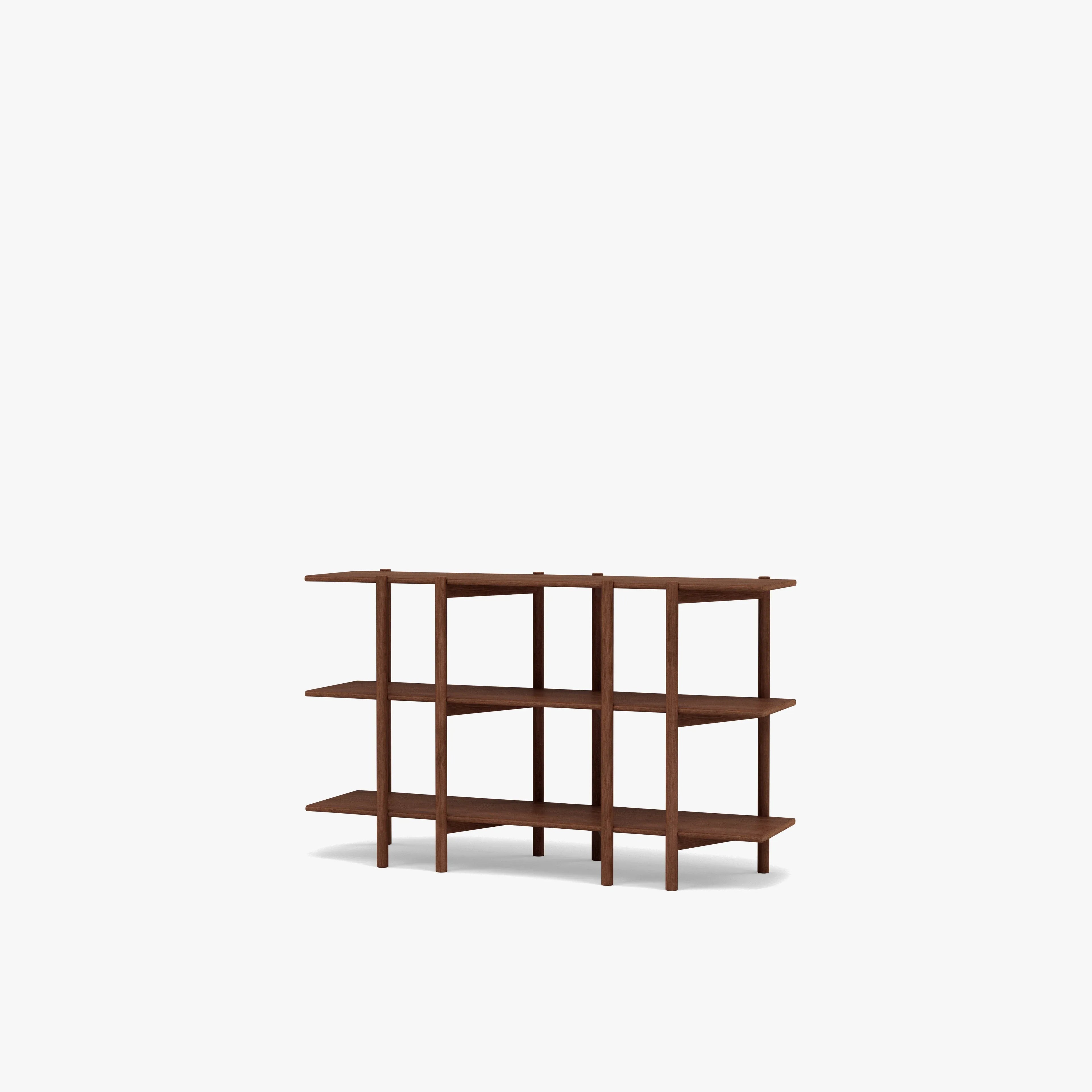 Olivia Modular Shelf Double 57" x 14" x 34" Solid American Walnut