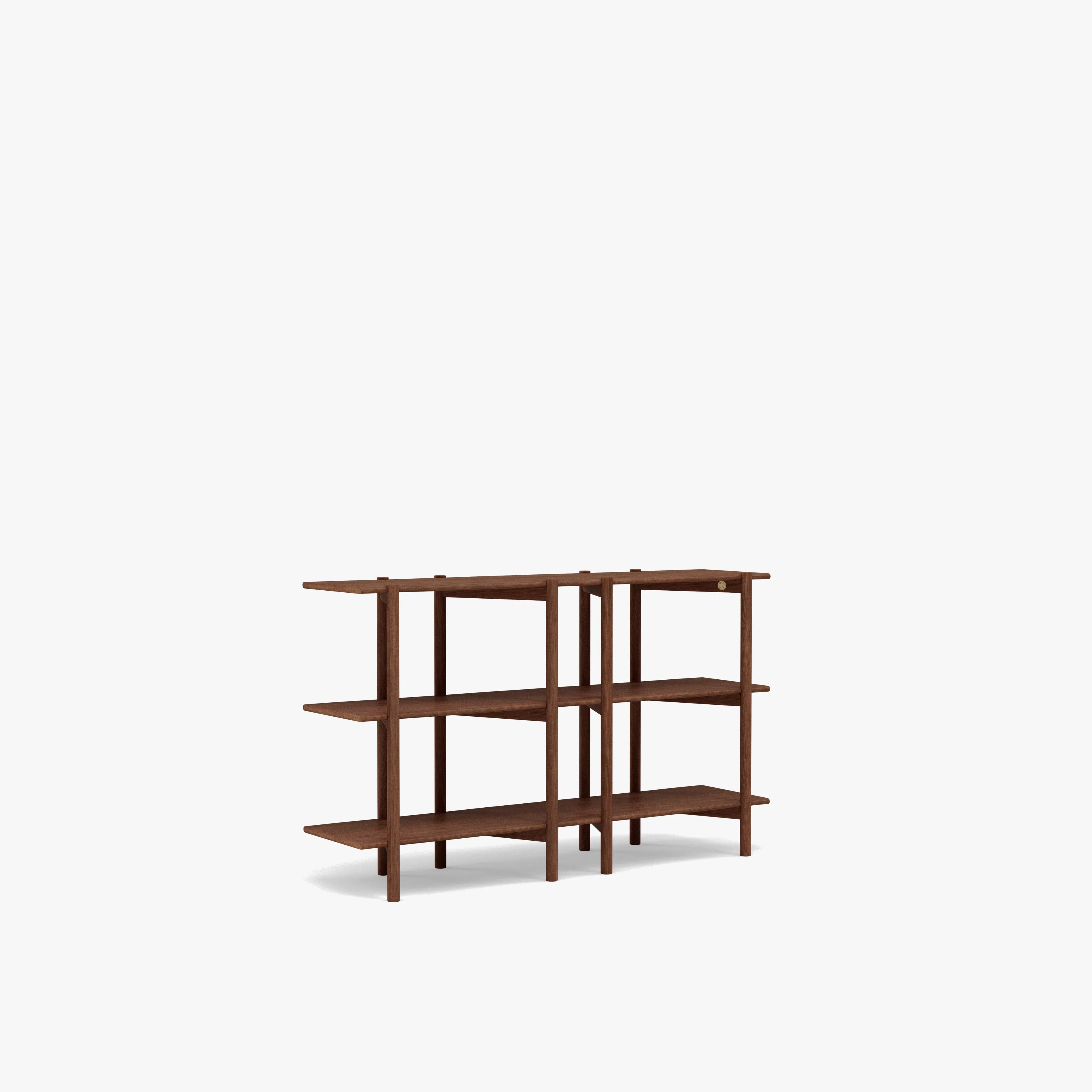 Olivia Modular Shelf Double 57" x 14" x 34" Solid American Walnut