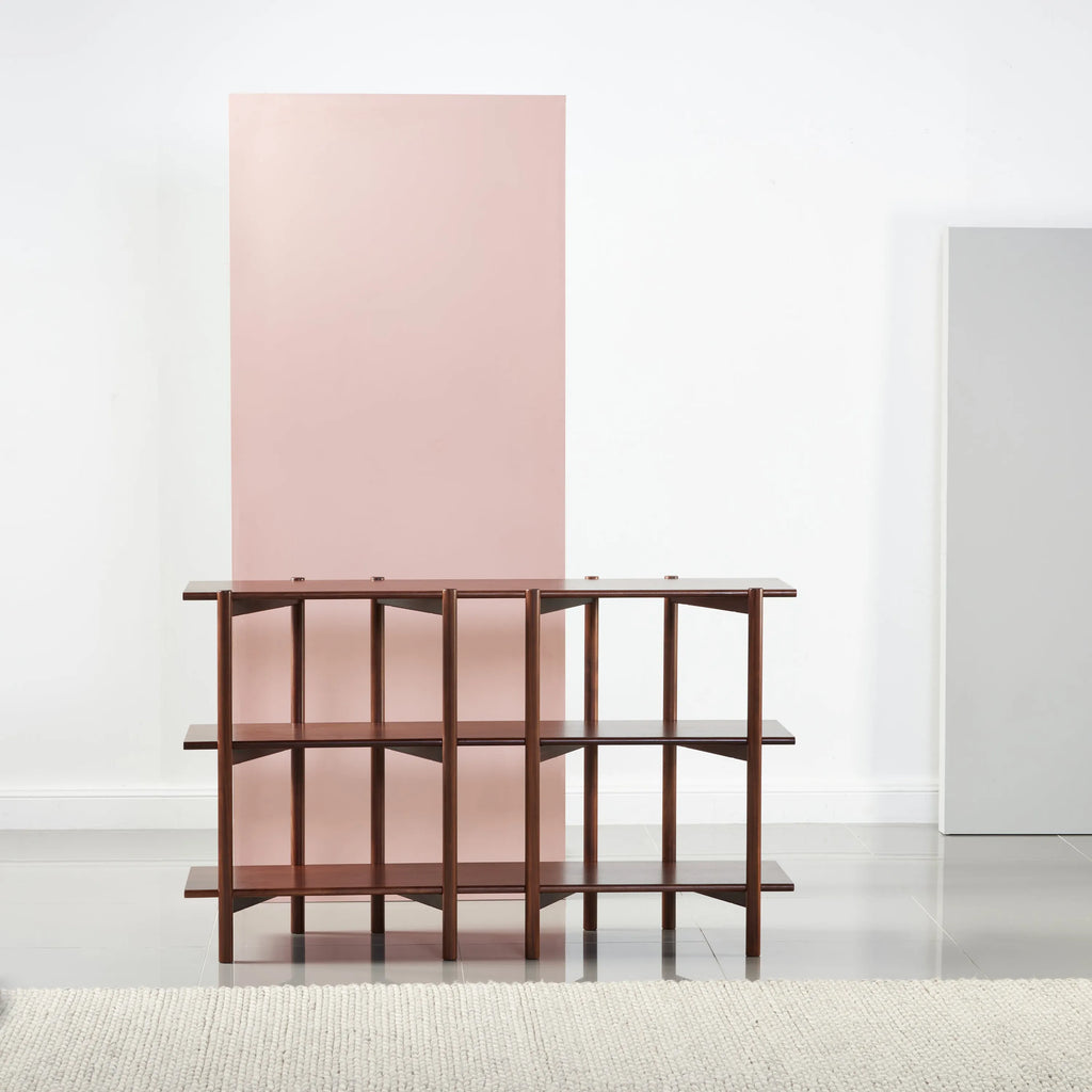 Olivia Modular Shelf Double 57" x 14" x 34" Solid American Walnut