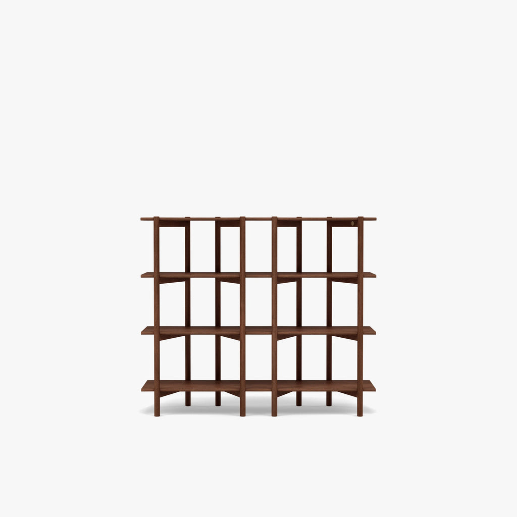 Olivia Modular Shelf Double 57" x 14" x 48" Solid American Walnut