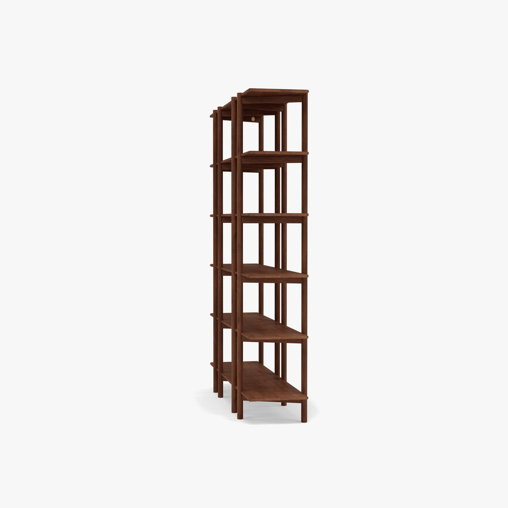 Olivia Modular Shelf Double 57" x 14" x 76" Solid American Walnut