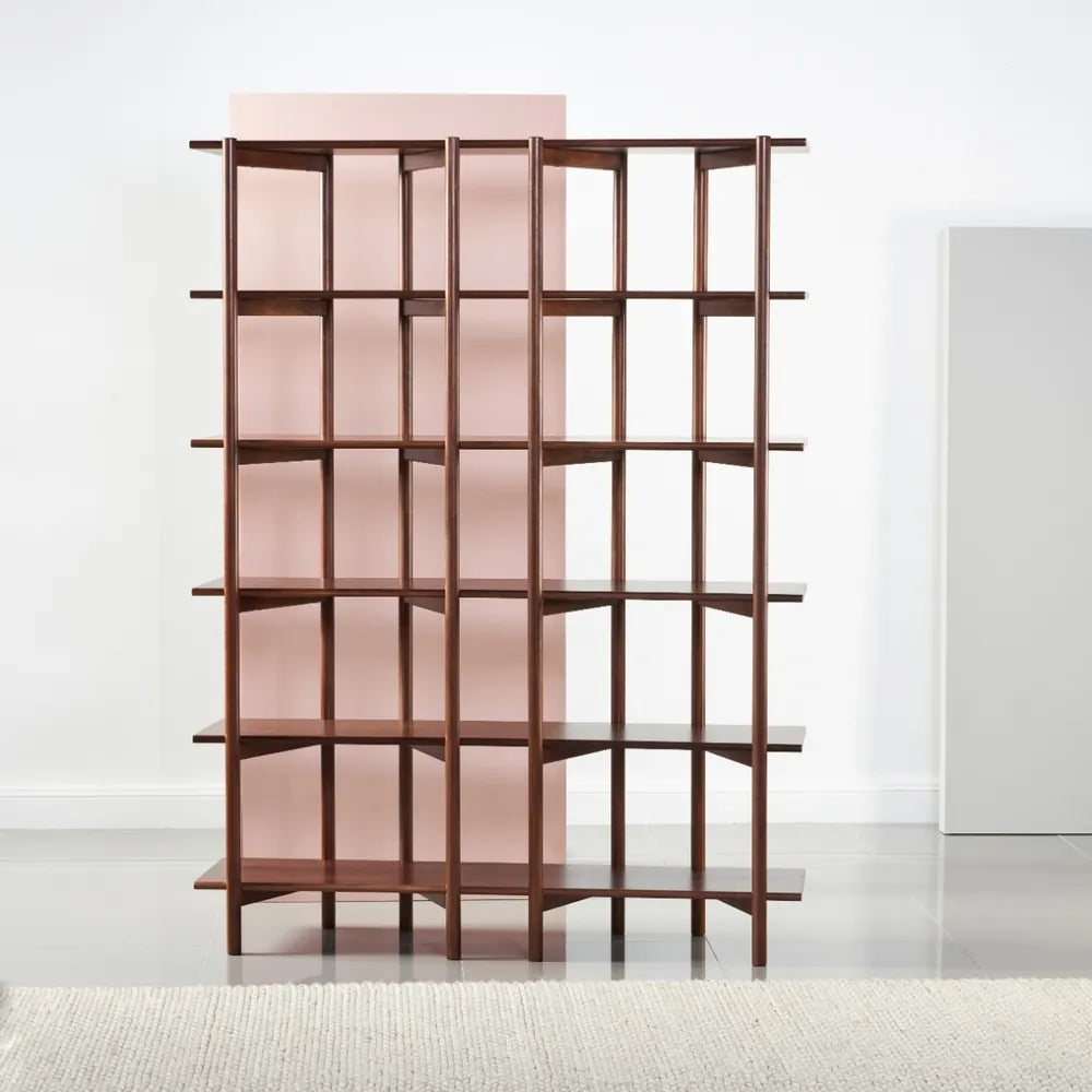 Olivia Modular Shelf Double 57" x 14" x 76" Solid American Walnut