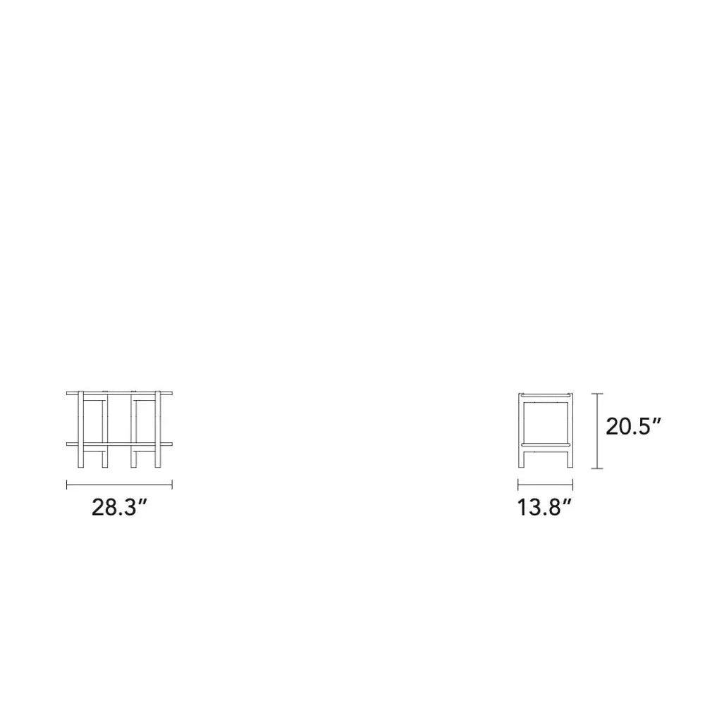 Olivia Modular Shelf Single 28" x 14" x 21" Solid American Oak