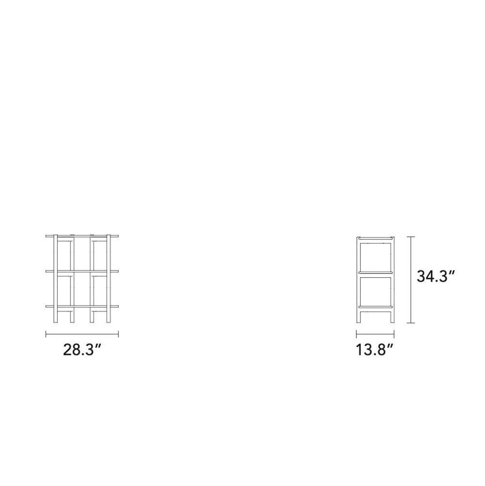 Olivia Modular Shelf Single 28" x 14" x 34" Solid American Oak