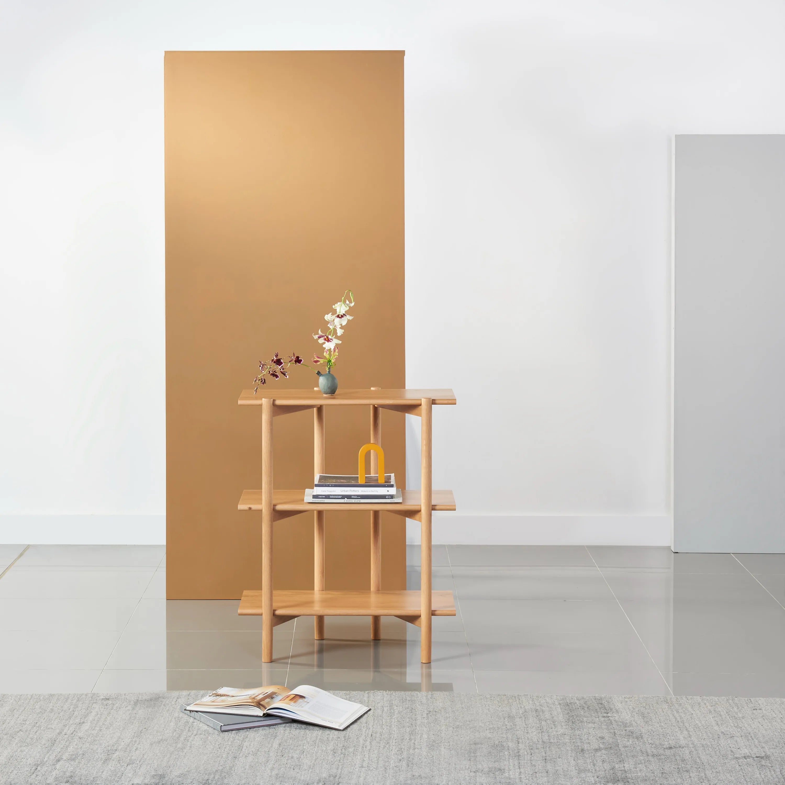 Olivia Modular Shelf Single 28" x 14" x 34" Solid American Oak