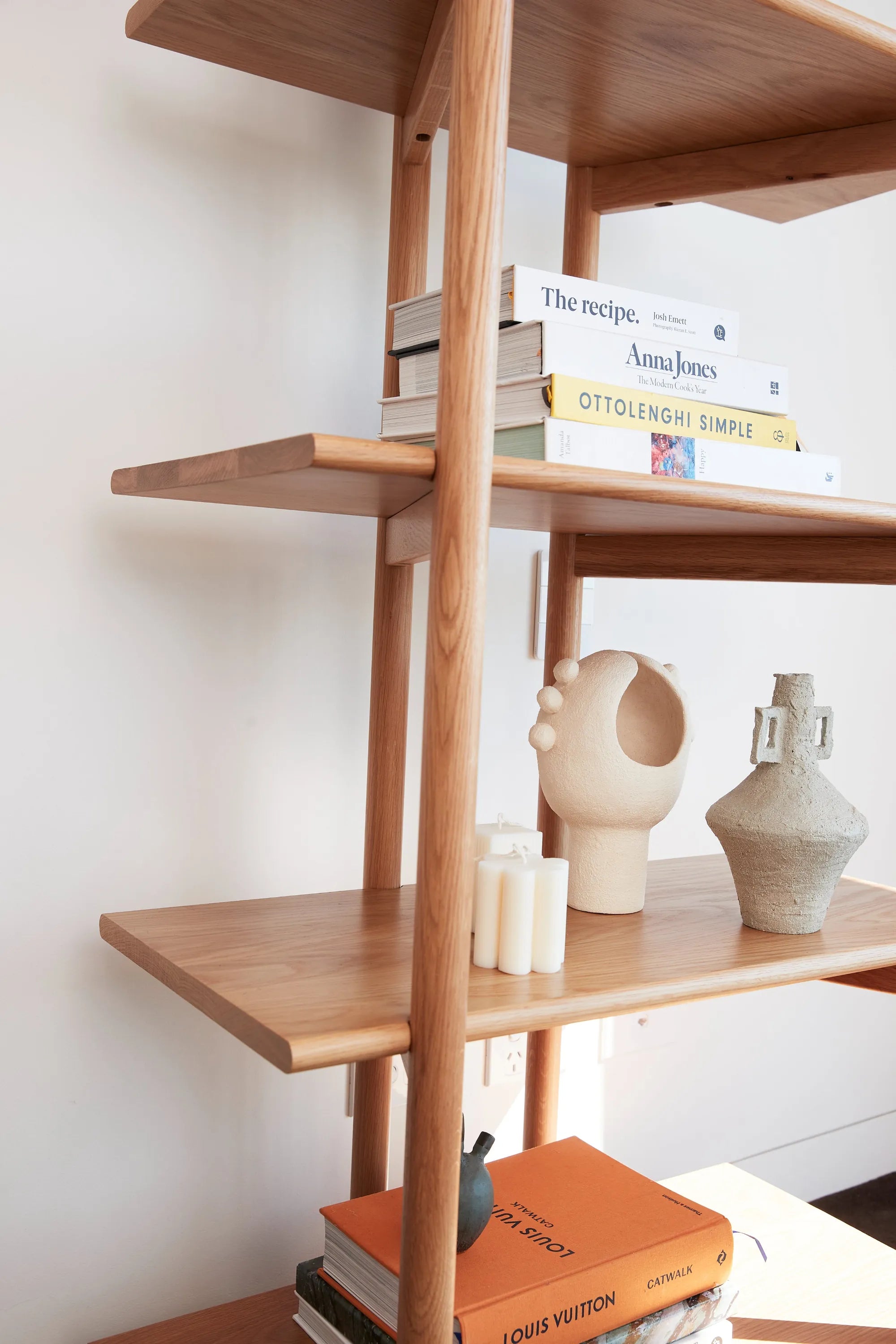 Olivia Modular Shelf Single 28" x 14" x 48" Solid American Oak