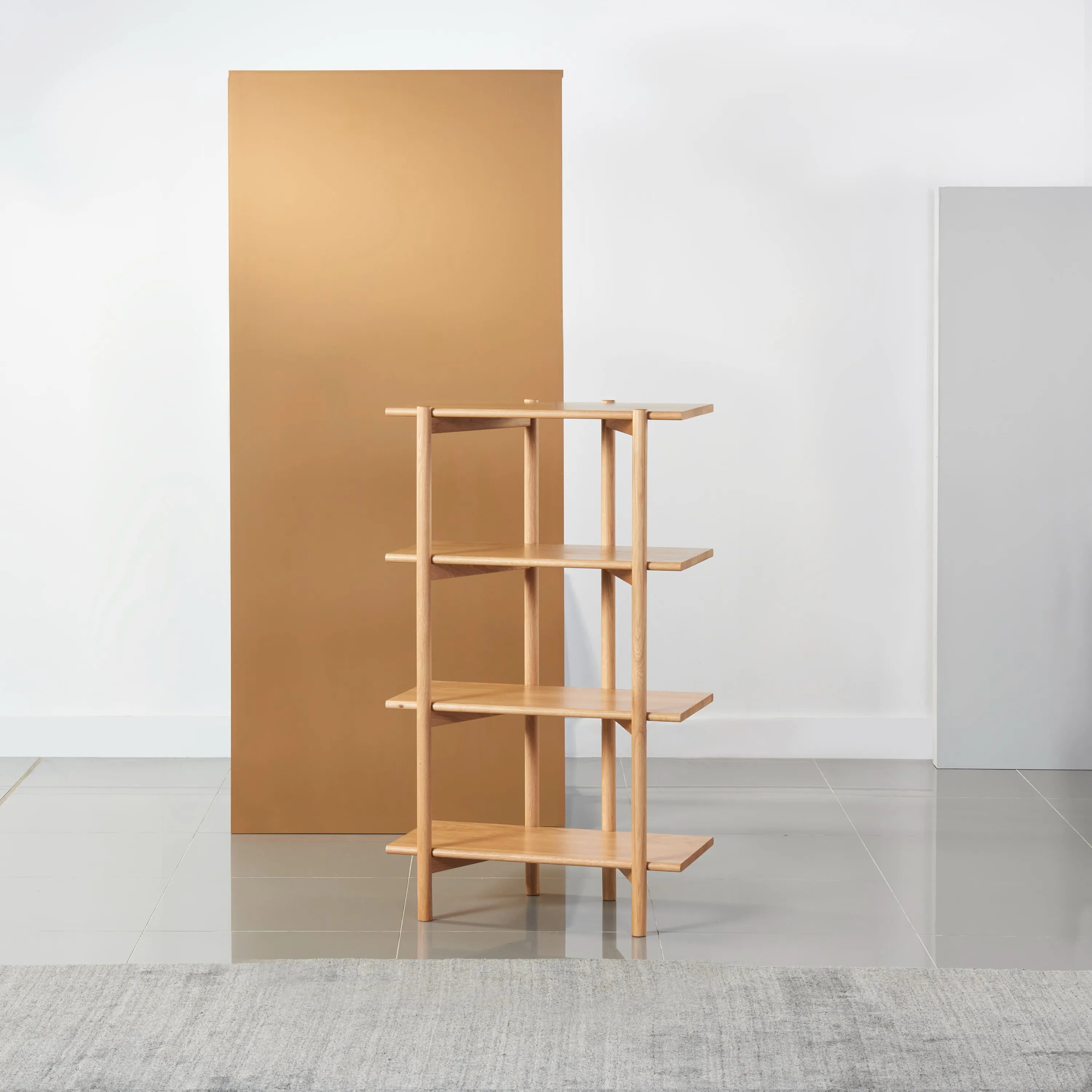 Olivia Modular Shelf Single 28" x 14" x 48" Solid American Oak