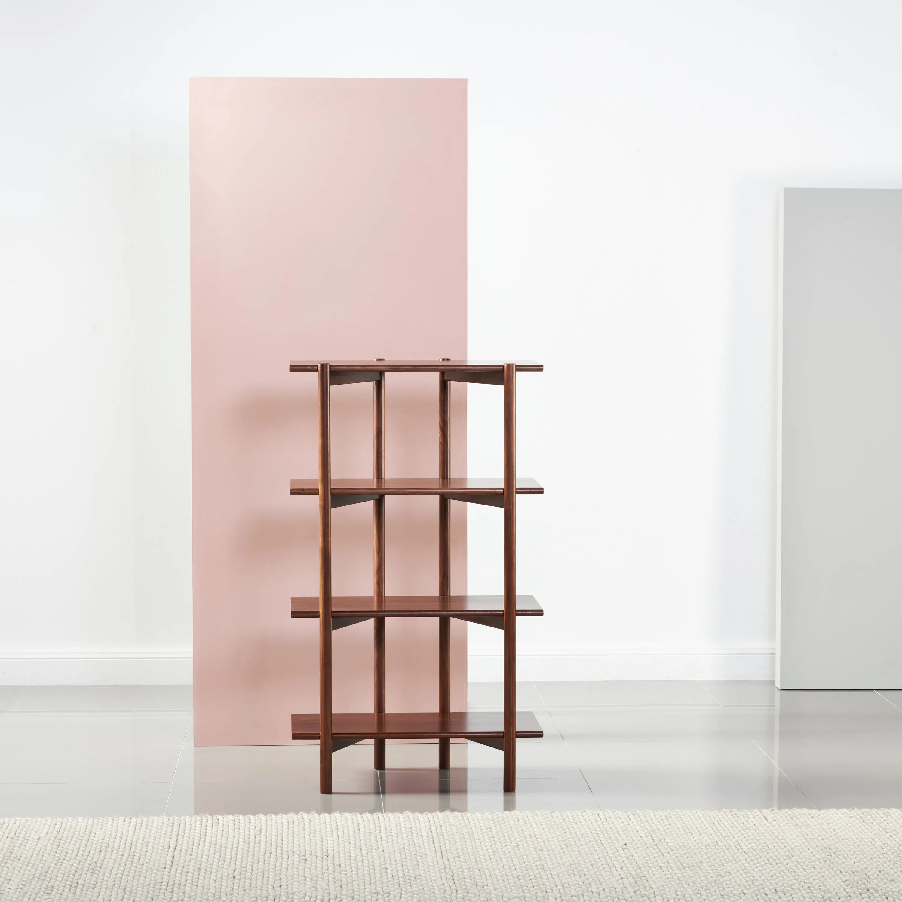 Olivia Modular Shelf Single 28" x 14" x 48" Solid American Walnut